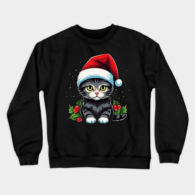 American Shorthair Christmas Crewneck Sweatshirt by JH Mart